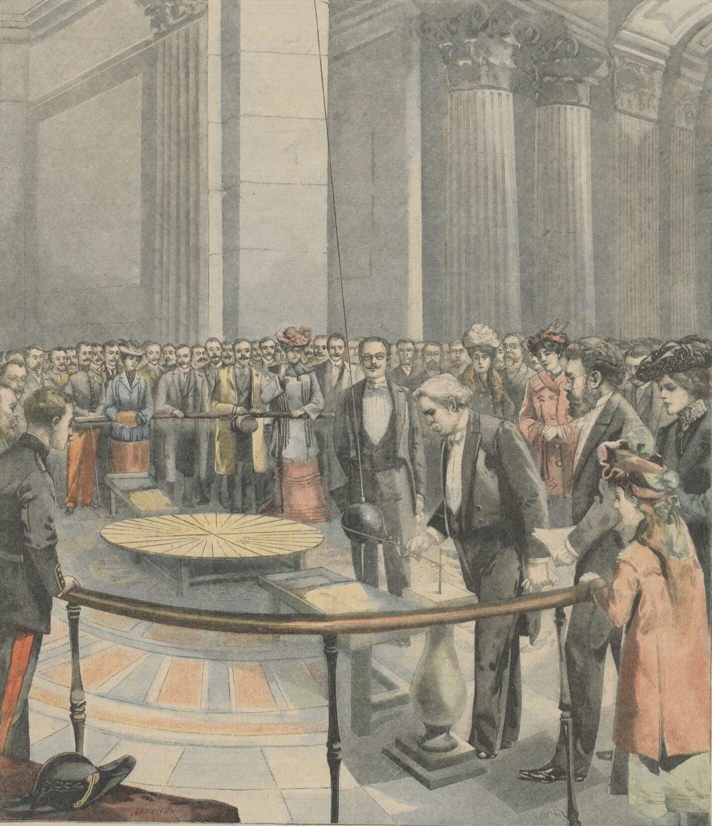 Foucault’s pendulum swinging again under the dome of the Panthéon, half a century later